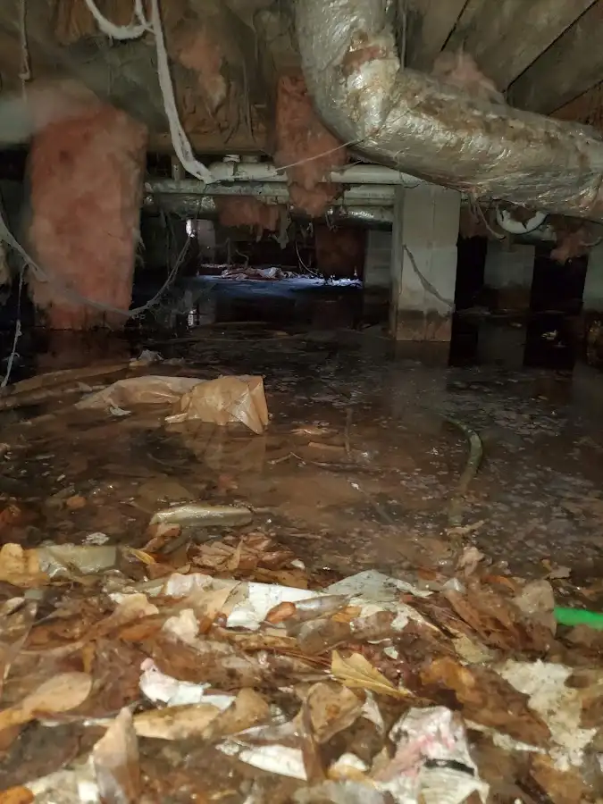 Crawl space flood assessment for Commercial Water Damage Restoration in Kenilworth
